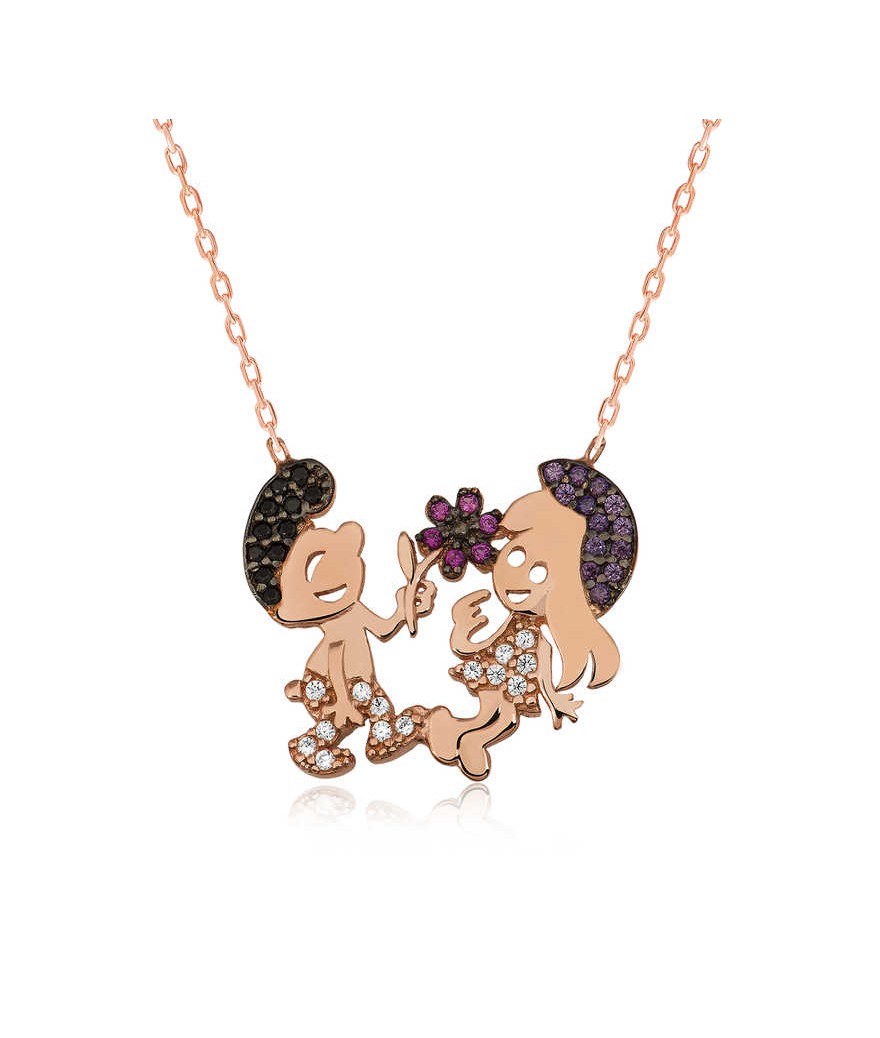 Gümüş Şirinler Bayan Kolye