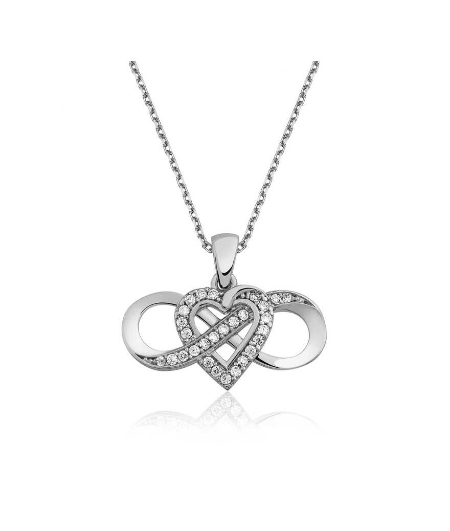 Gümüş Sonsuz Aşk Bayan Kolye