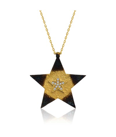 Gümüş Yıldız Bayan Kolye