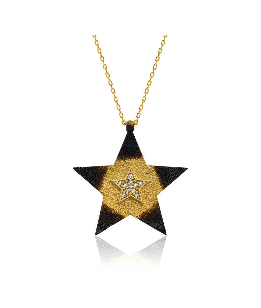 Gümüş Yıldız Bayan Kolye