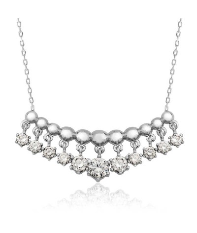 Gümüş Su Yolu Bayan Kolye