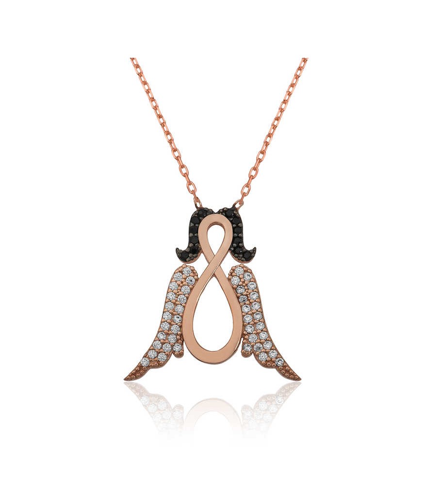 Gümüş Sonsuz Melek Bayan Kolye