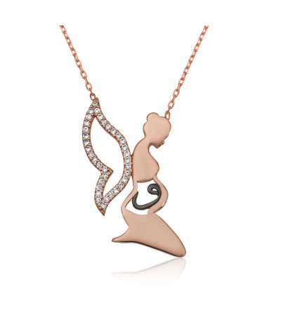 Gümüş Anne Vav Kolye