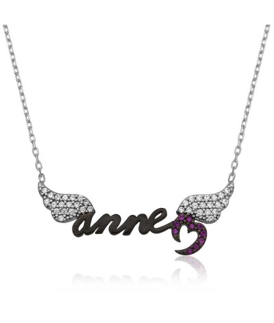 Gümüş Melek Annem Bayan Kolye