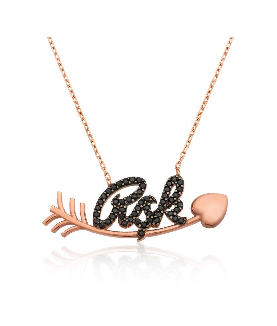 Gümüş Kalbe Giden Aşk Kolye