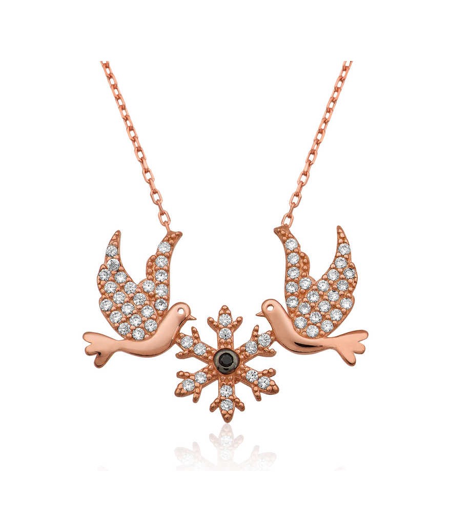 Gümüş Aşk Kuşları Kolye