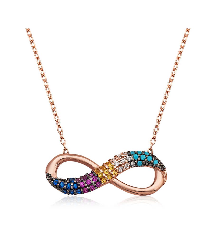 Gümüş Renkli Sonsuzluk Bayan Kolye