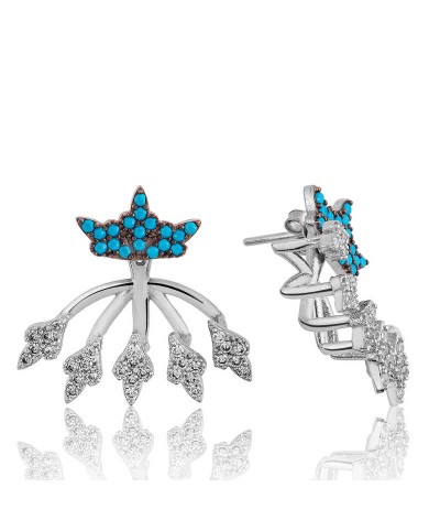 Gümüş Taşlı Sihirli Küpe