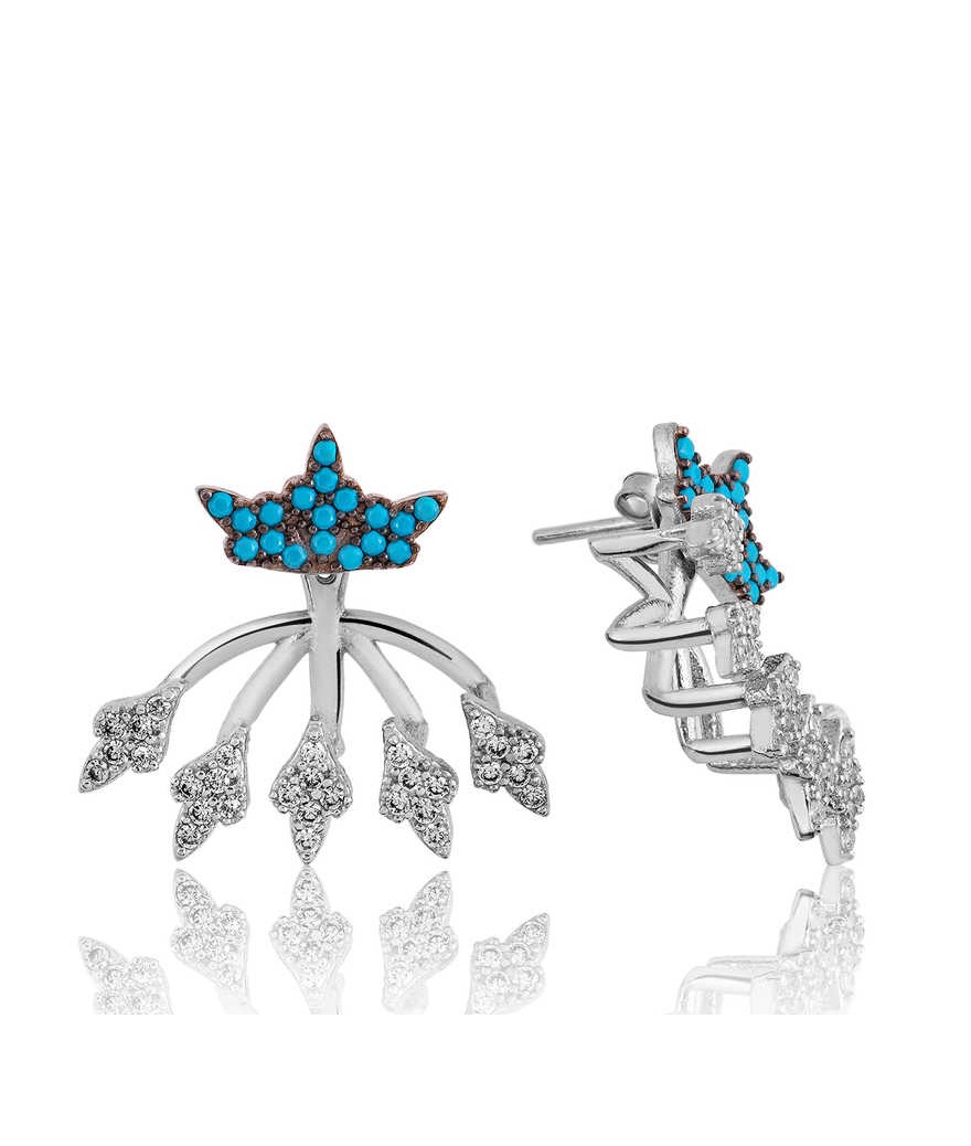 Gümüş Taşlı Sihirli Küpe