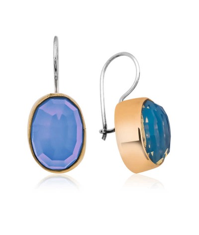 Gümüş Otantik Ay Taşı Küpe