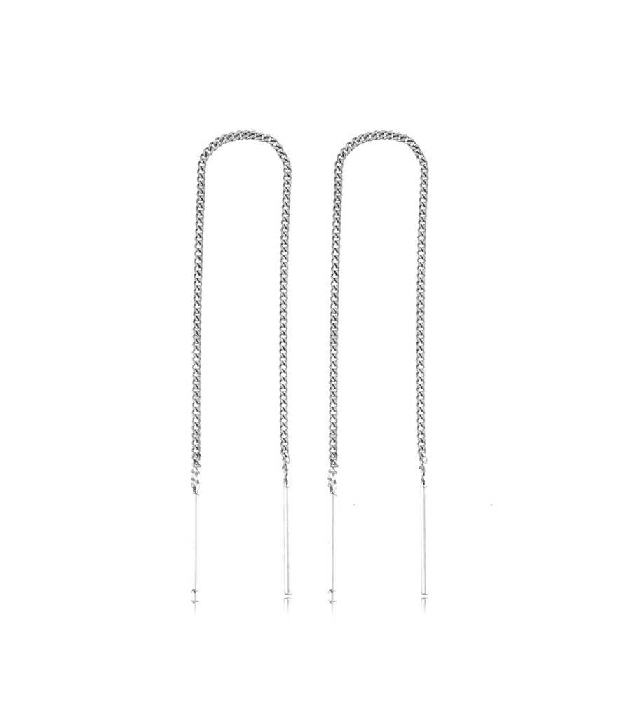 Gümüş Zincirli Küpe