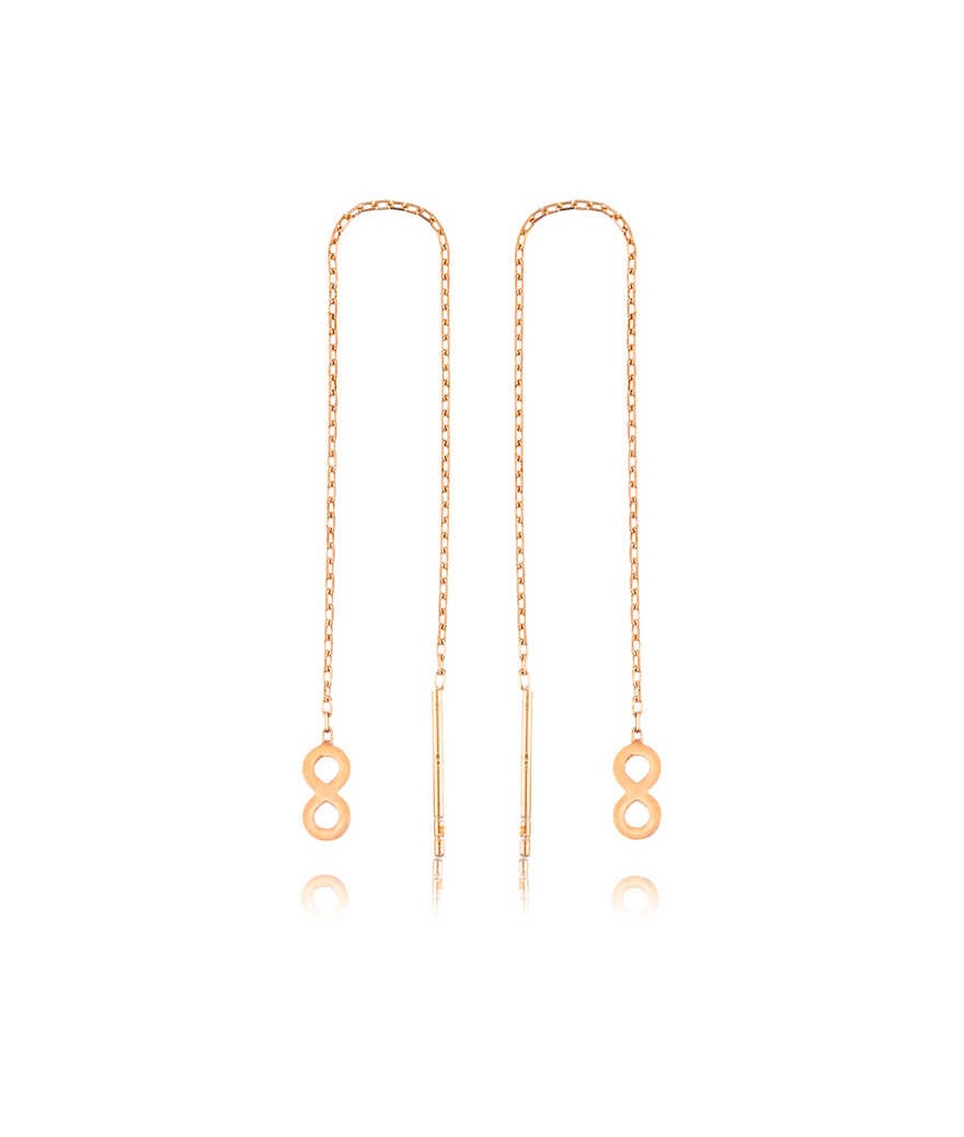 Gümüş Zincirli Sonsuzluk Küpe