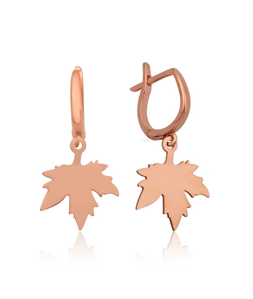 Gümüş Yaprak Küpe