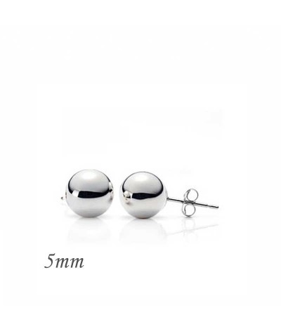 Gümüş Top Küpe - 5 mm