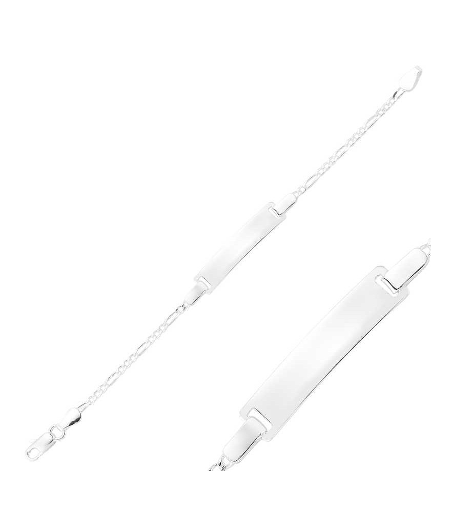 Gümüş Plaka Çocuk Bileklik