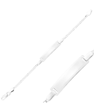 Gümüş Plaka Çocuk Bileklik