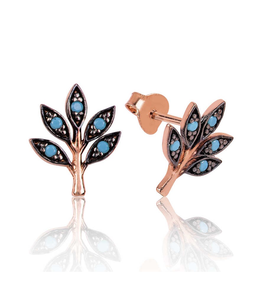 Gümüş Sevgi Dalı Çivili Küpe