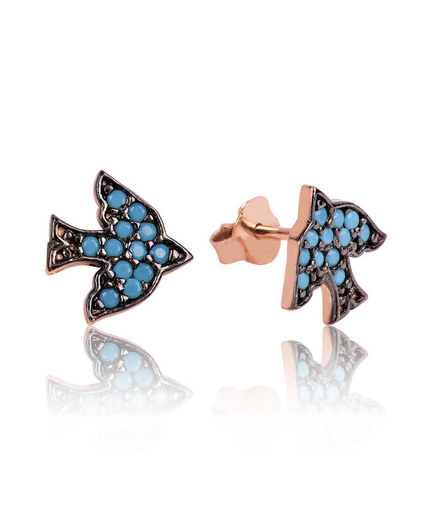 Gümüş Çivili Kırlangıç Küpe