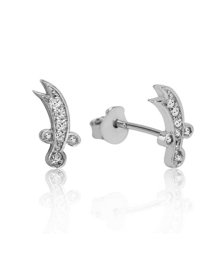 Gümüş Zülfikar Kılıcı Çivili Küpe