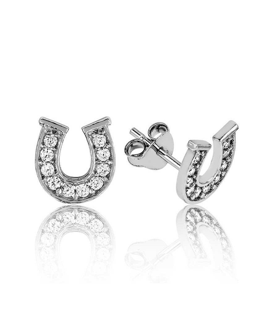 Gümüş Nal Çivili Küpe