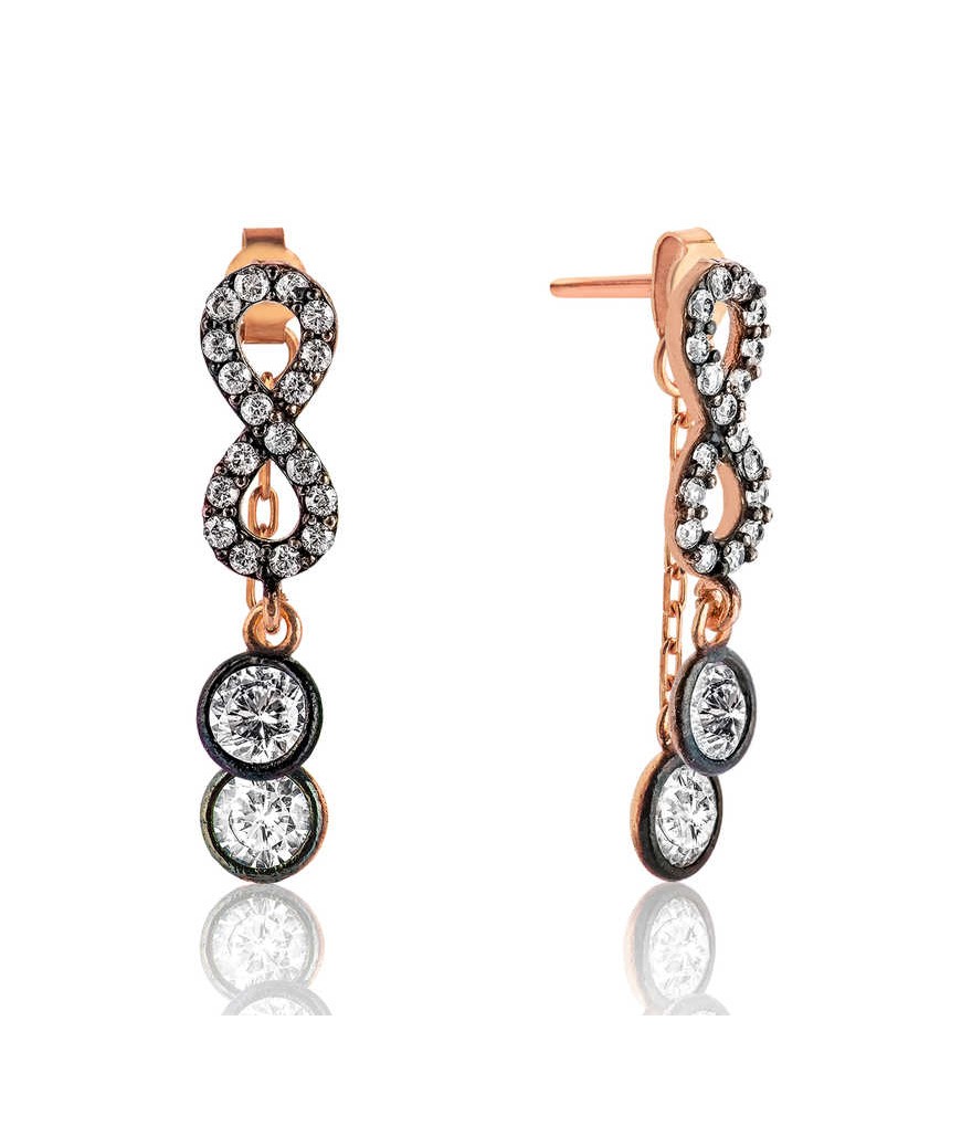 Gümüş Zincirli Sonsuzluk Küpe