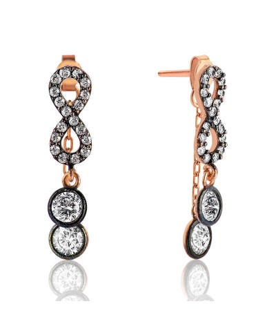 Gümüş Zincirli Sonsuzluk Küpe