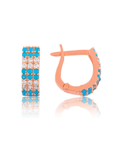 Gümüş Mavi Su Yolu Küpe