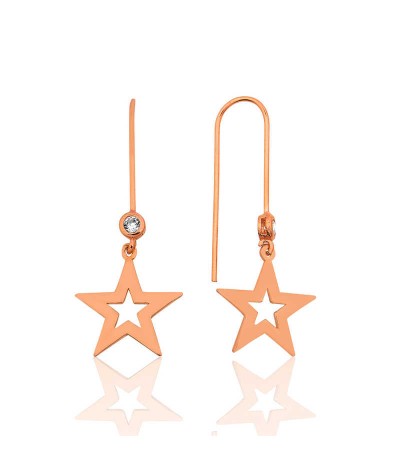 Gümüş Yıldız Küpe