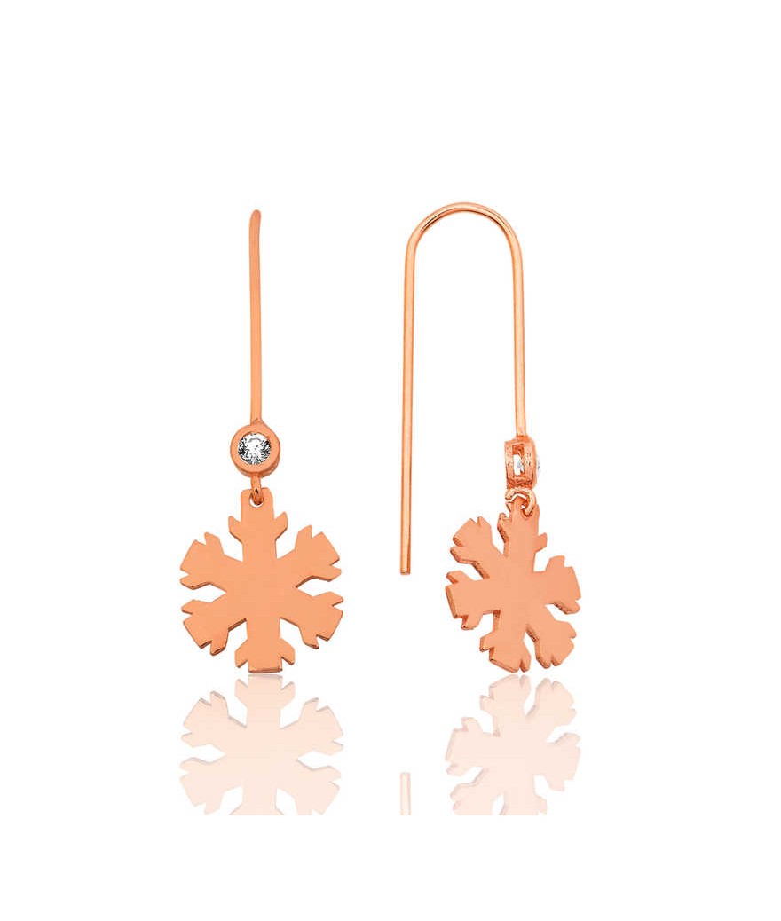 Gümüş Kar Tanesi Küpe