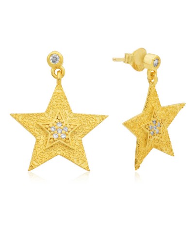 Gümüş Yıldız Küpe