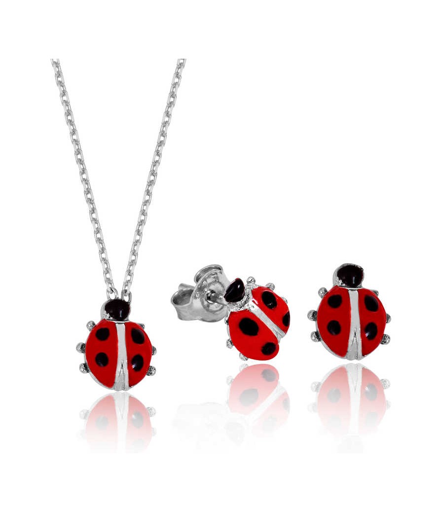 Gümüş Uğur Böceği Bayan Set