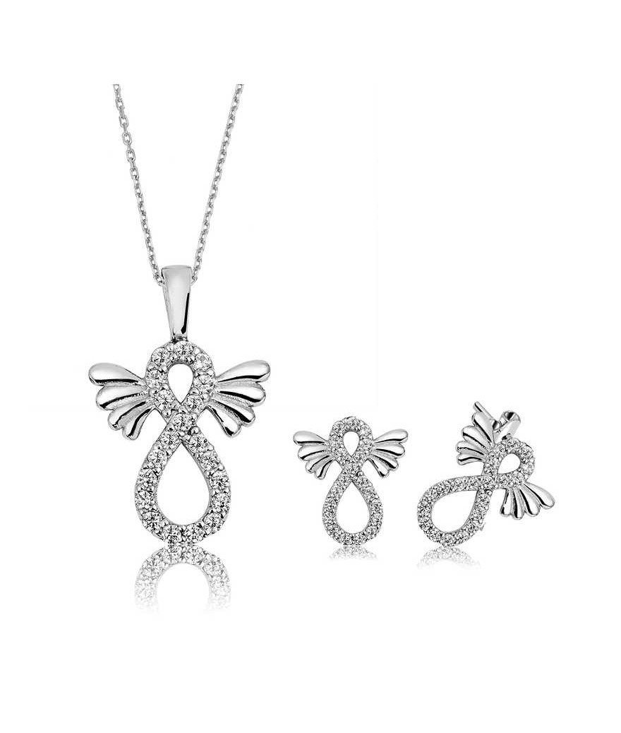 Gümüş Kanatlı Sonsuzluk Bayan Set