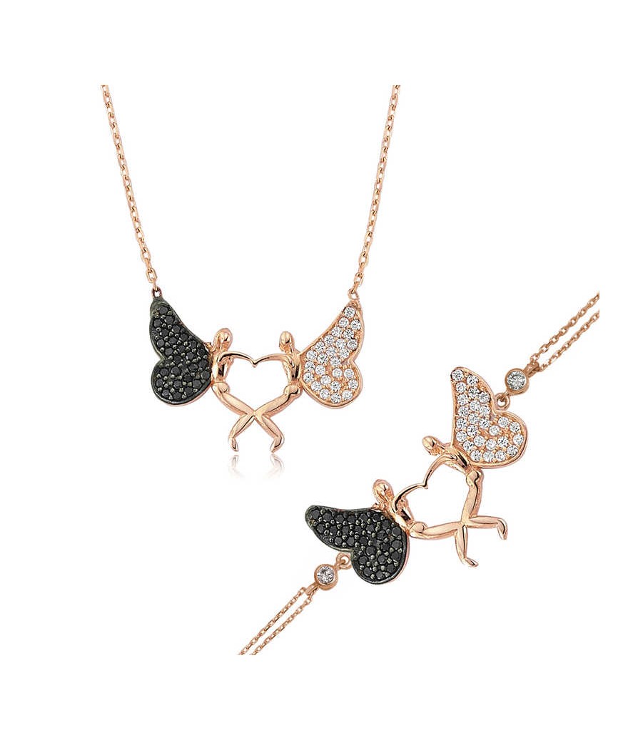 Gümüş Kalpli Melek Bayan Set