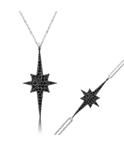 Gümüş Siyah Kutup Yıldızı Bayan Set