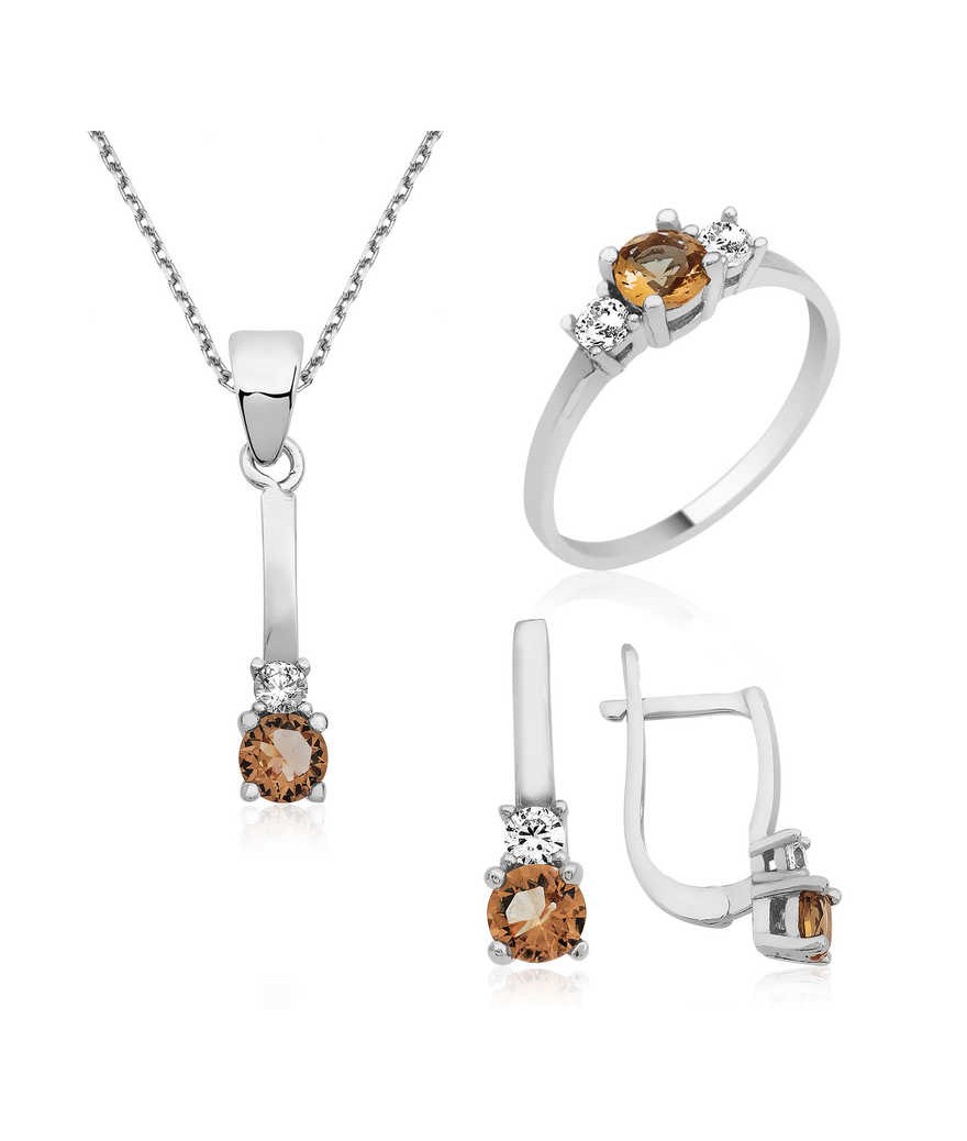 Gümüş Zultanit Taşlı Set