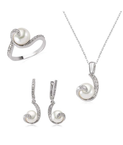 Gümüş İnci Bayan Set