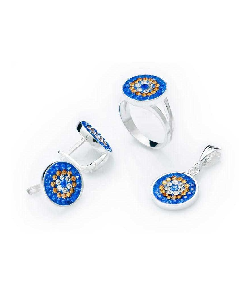 Gümüş Nazarlı Yuvarlak Bayan Set