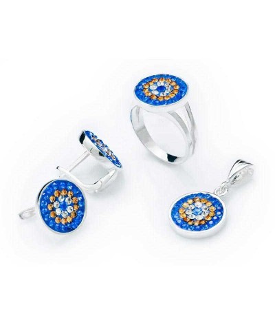 Gümüş Nazarlı Yuvarlak Bayan Set