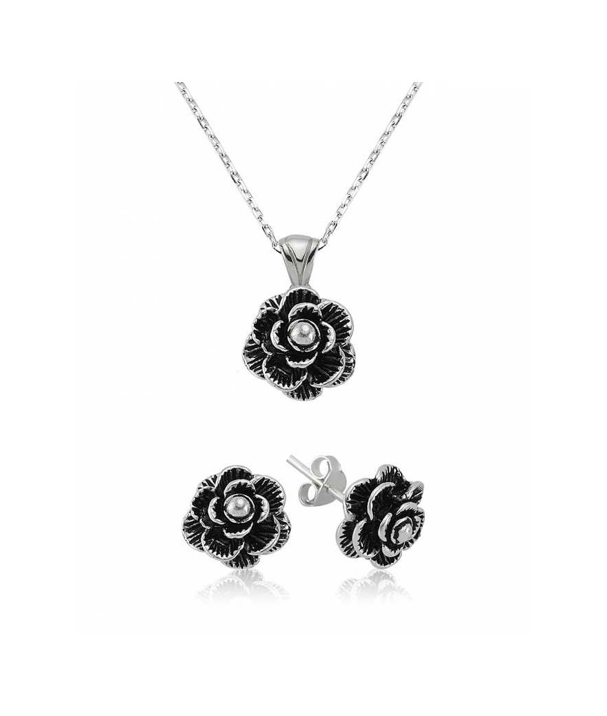 Gümüş Çiçek Bayan Set