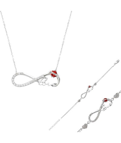 Gümüş Uğur Böcekli Sonsuzluk Love Set