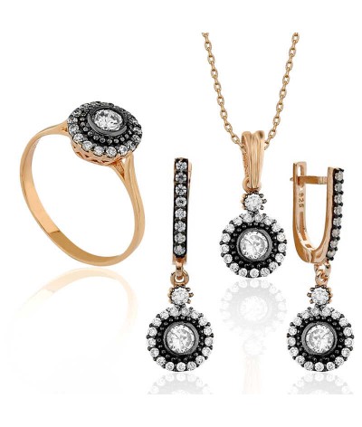 Gümüş Elmas Montürlü Bayan Set