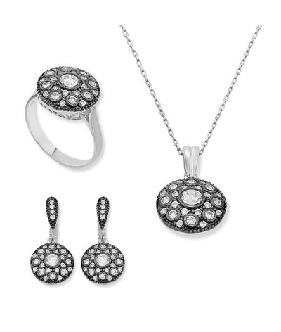 Gümüş Elmas Modeli Bayan Set
