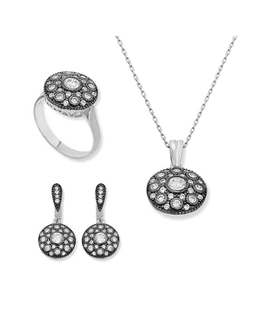 Gümüş Elmas Modeli Bayan Set