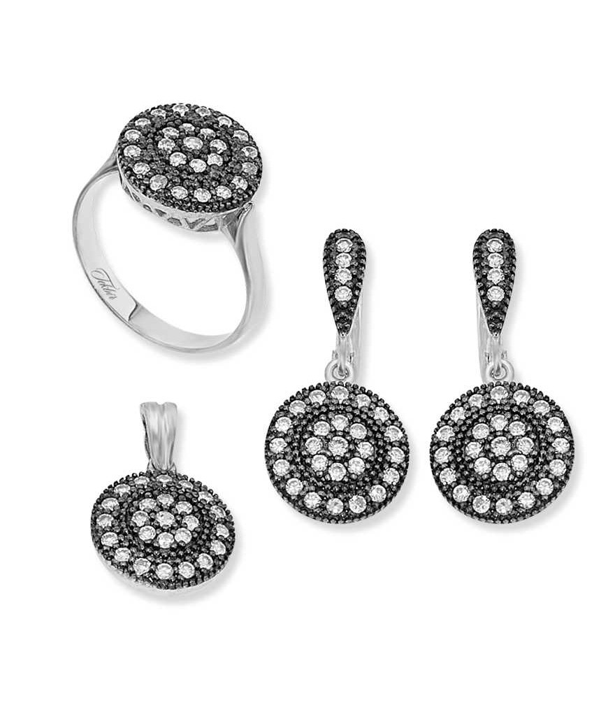 Gümüş Elmas Modeli Bayan Set