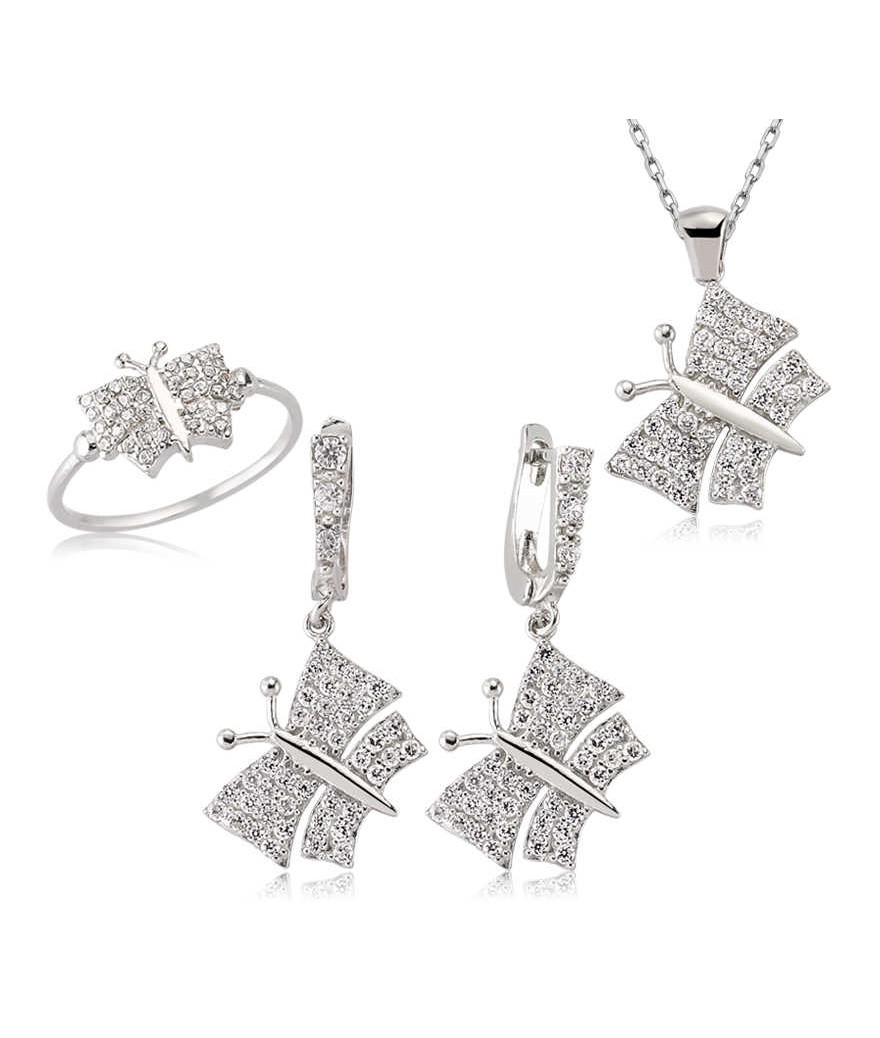 Gümüş Kelebek Bayan Set