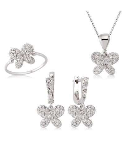 Gümüş Kelebek Bayan Set