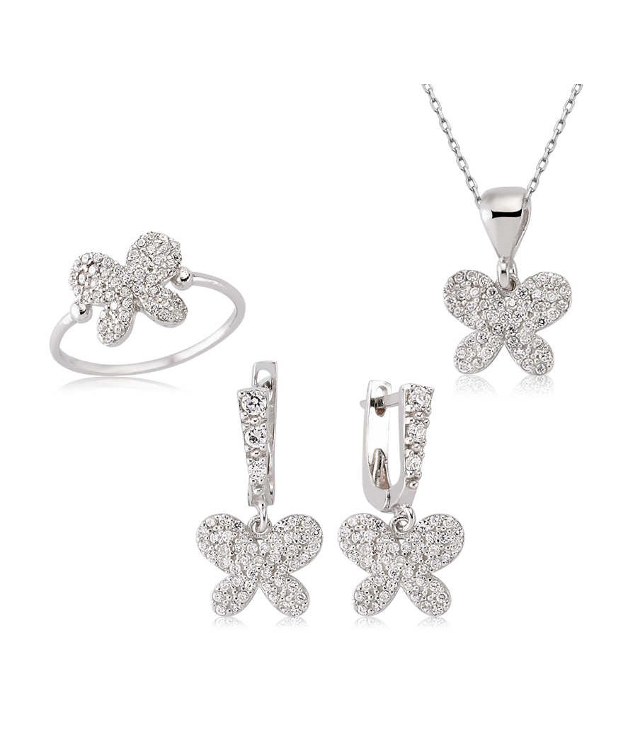 Gümüş Kelebek Bayan Set