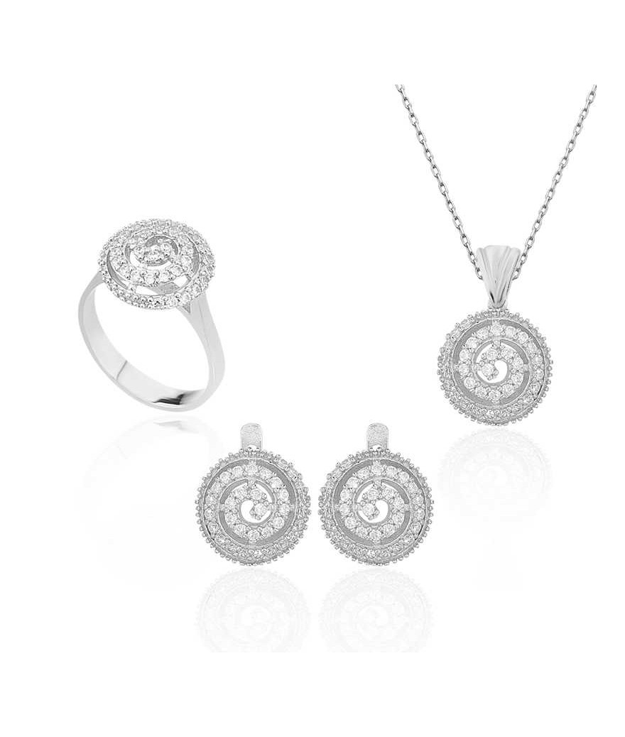 Gümüş Girdap Bayan Set