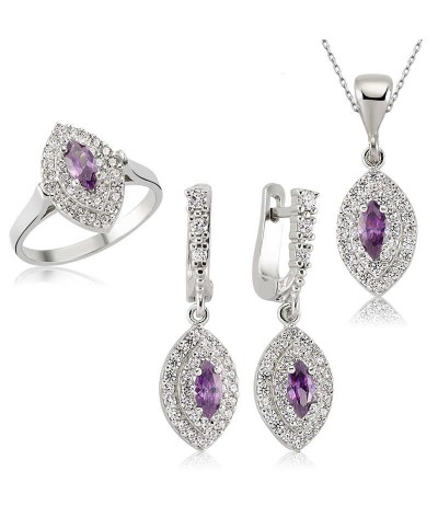 Gümüş Mekik Desenli  Bayan Set