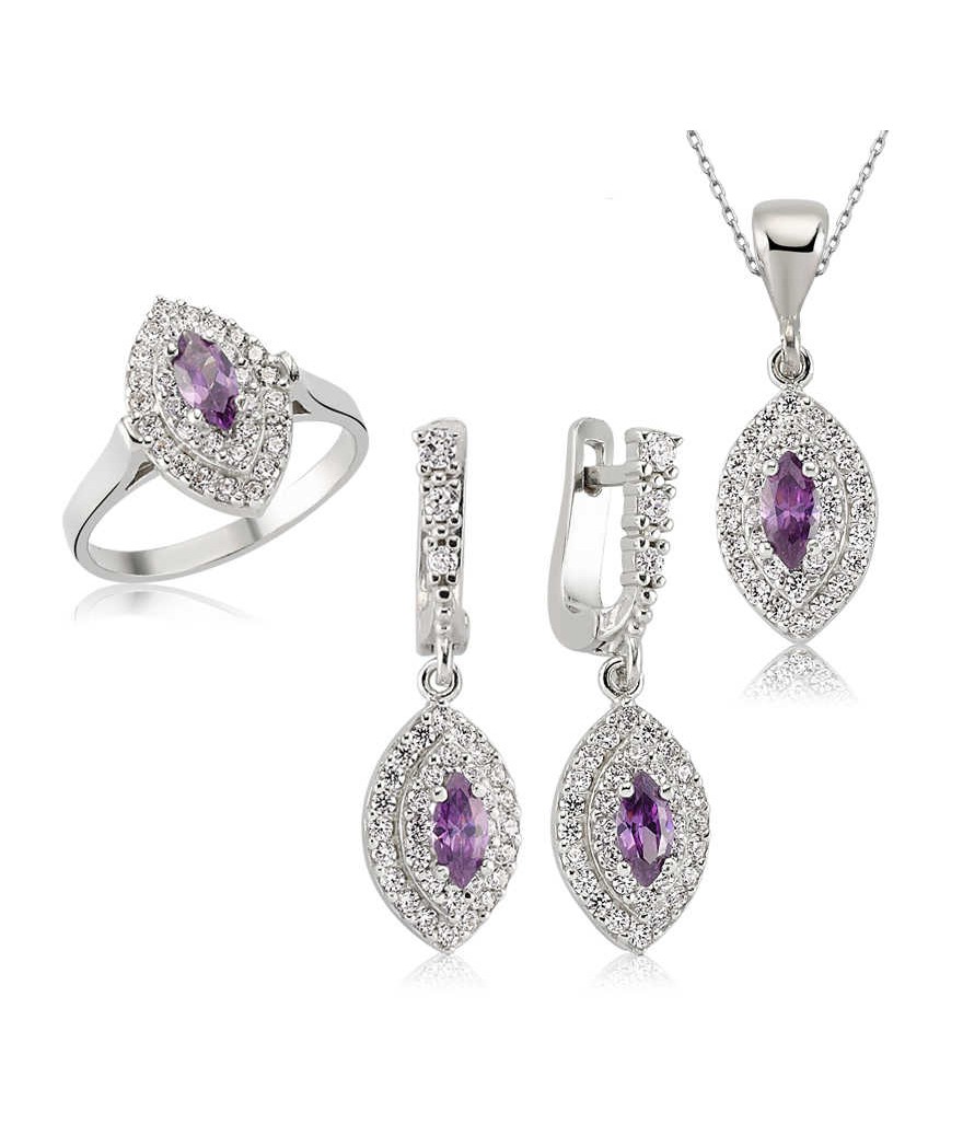 Gümüş Mekik Desenli  Bayan Set